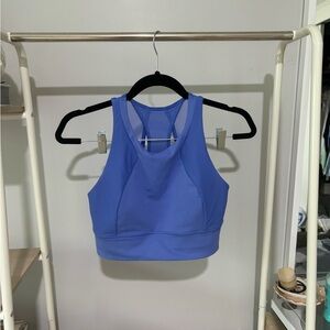 LULULEMON EVERLUX HIGH-NECK TRAIN BRA - WILD INDIGO - SIZE 10